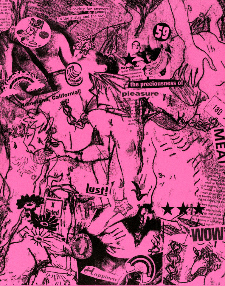 Detail shot: Untitled (Eroticollage 1), risograph, 2024